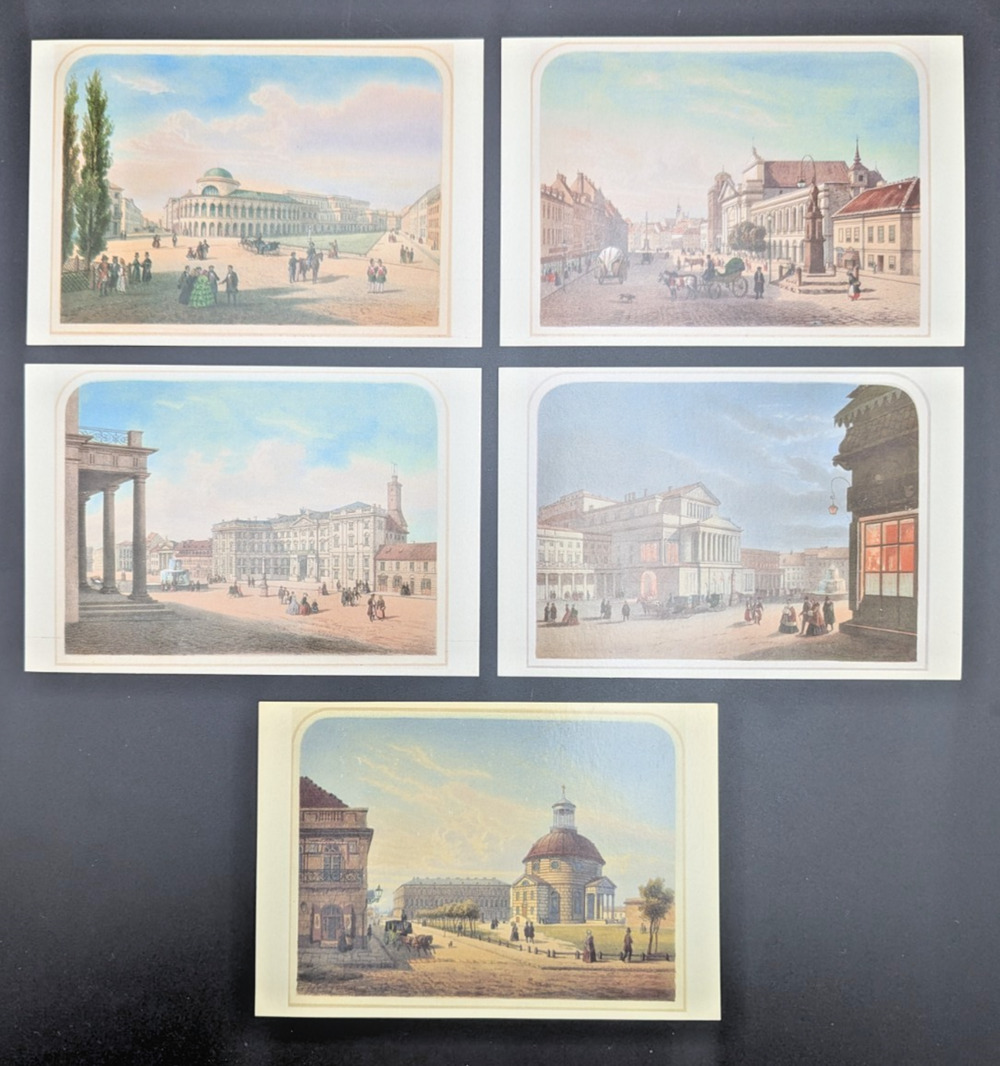 Vintage Poland Travel Art Postcards Lot of 5